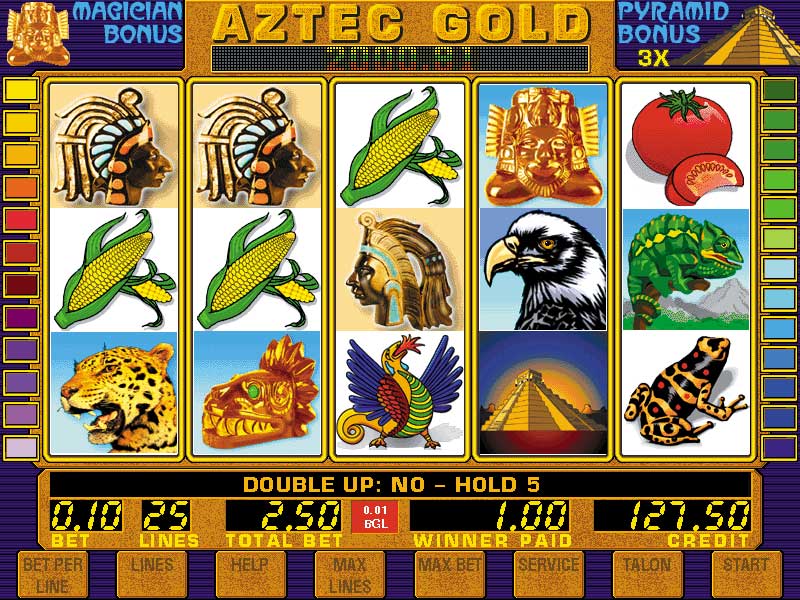 Aztec gold Slot Machines. 