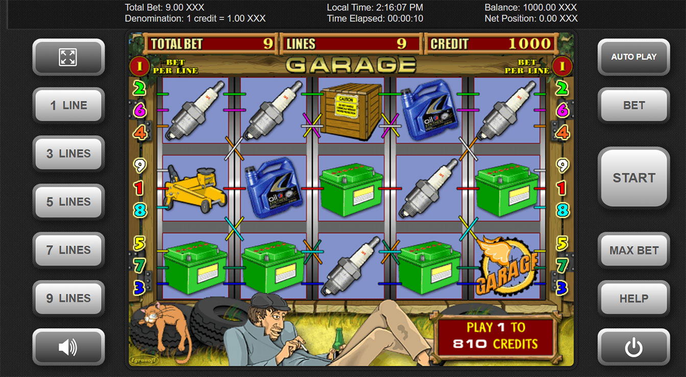 Garage Slot machine. 