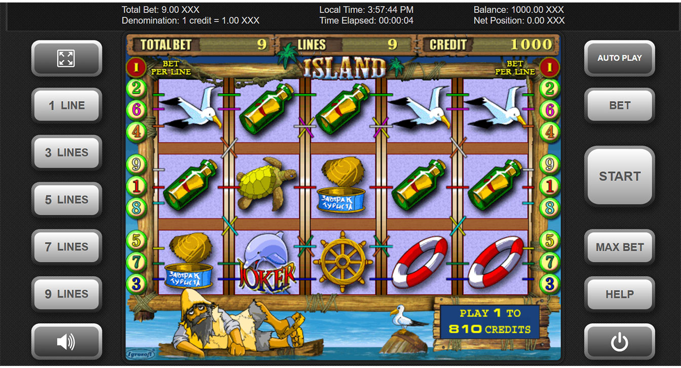 Island Slot machine. 